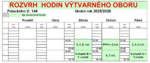 rozvrh výtvarný obor KHZ